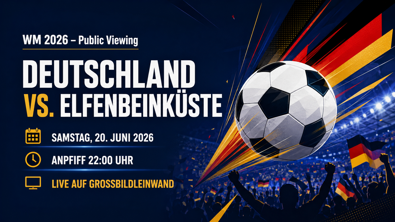 WM 2026: Deutschland – Elfenbeinküste – Public Viewing